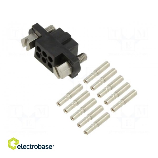 Plug | wire-wire/PCB | female | Datamate J-Tek | 2mm | PIN: 6 | crimped