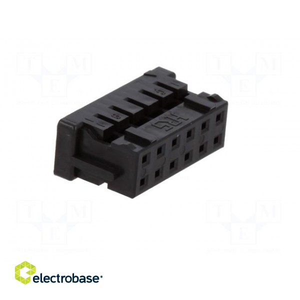 Plug | wire-wire/PCB | female | DF11 | 2mm | PIN: 12 | w/o contacts фото 8