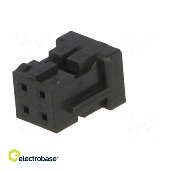 Plug | wire-wire/PCB | female | DF11 | 2mm | PIN: 4 | w/o contacts image 2