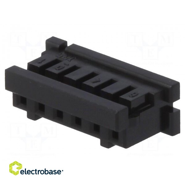 Plug | wire-wire/PCB | female | DF3 | 2mm | PIN: 6 | w/o contacts image 1