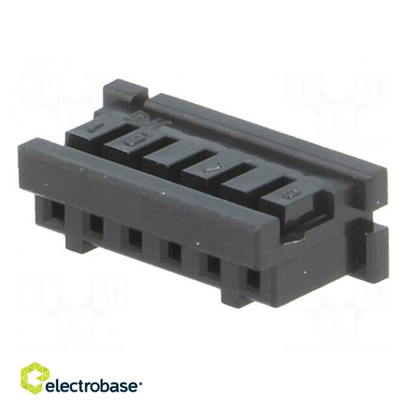 Plug | wire-wire/PCB | female | DF3 | 2mm | PIN: 6 | w/o contacts image 6