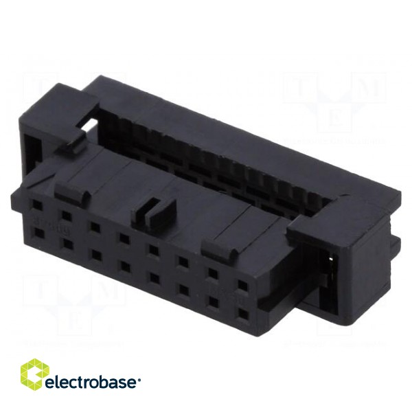 Plug | wire-wire/PCB | female | Milli-Grid | 2mm | PIN: 16 | polarized image 1
