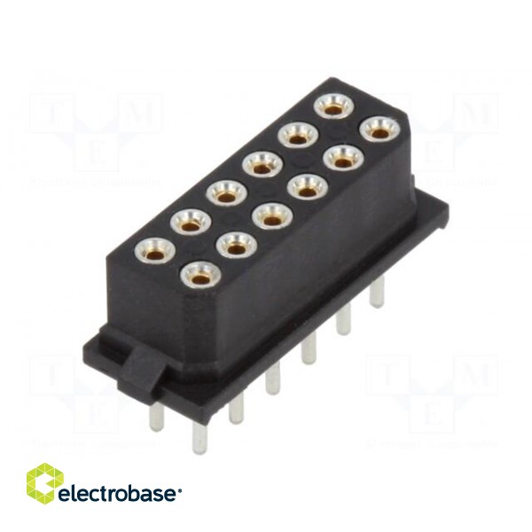 Socket | PCB-cable/PCB | female | Datamate L-Tek | 2mm | PIN: 12 | THT