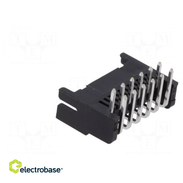Socket | wire-board | male | DF11 | 2mm | PIN: 12 | THT | on PCBs | tinned image 4