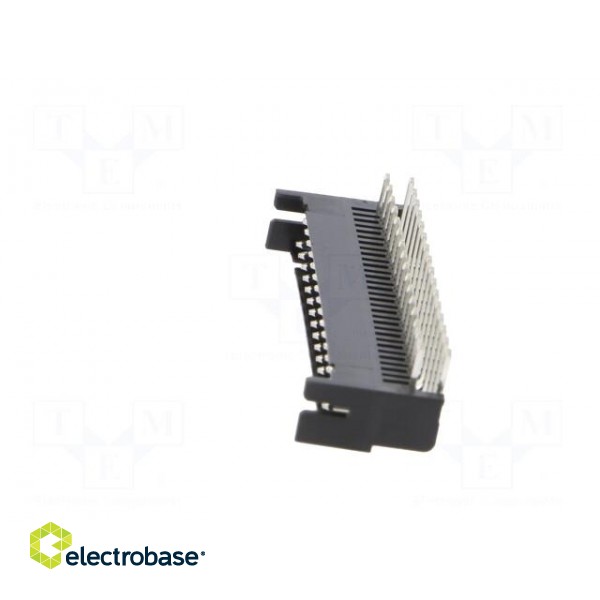 Socket | wire-board | female | DF11 | 2mm | PIN: 32 | THT | on PCBs | tinned paveikslėlis 3