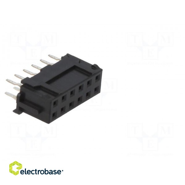 Socket | wire-board | female | DF11 | 2mm | PIN: 12 | THT | on PCBs | tinned paveikslėlis 8