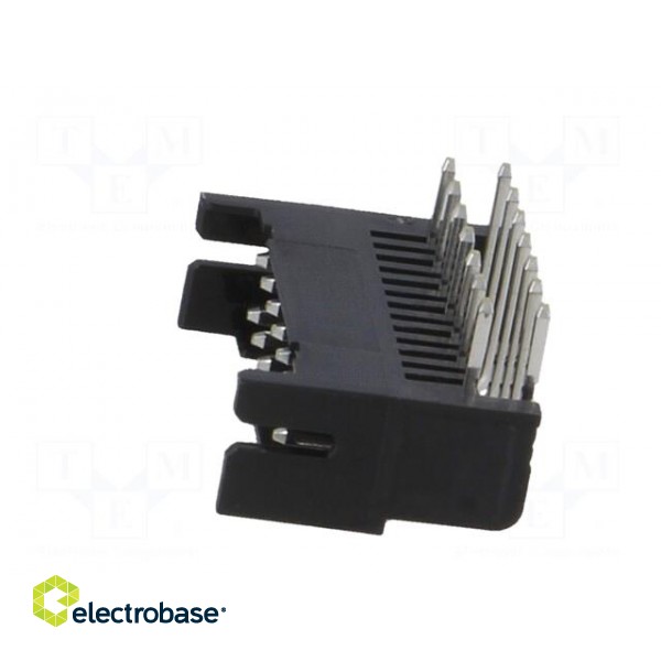 Socket | wire-board | female | DF11 | 2mm | PIN: 14 | THT | on PCBs | tinned paveikslėlis 3