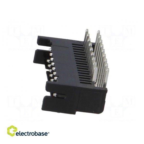 Socket | wire-board | female | DF11 | 2mm | PIN: 18 | THT | on PCBs | tinned image 3