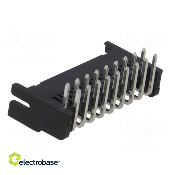 Socket | wire-board | female | DF11 | 2mm | PIN: 18 | THT | on PCBs | tinned image 4