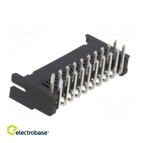 Socket | wire-board | female | DF11 | 2mm | PIN: 20 | THT | on PCBs | tinned image 4