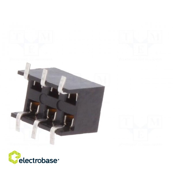 Socket | wire-board | female | Minitek | 2mm | PIN: 6 | SMT | on PCBs | 2A фото 6