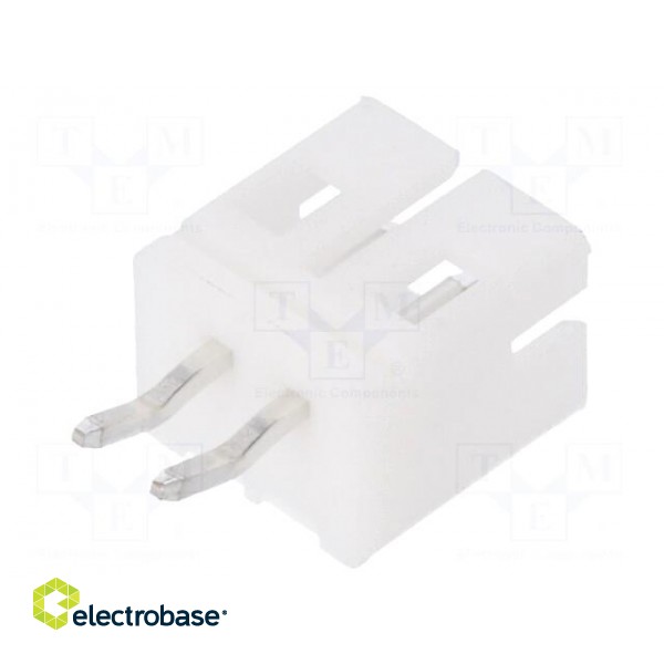Socket | wire-board | male | 140 | 2mm | PIN: 2 | THT | 100V | 2A | tinned image 2