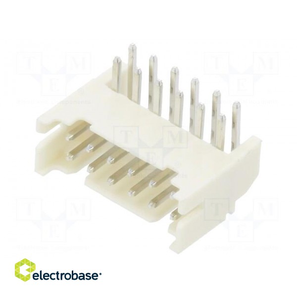 Socket | wire-board | male | 2mm | PIN: 12 | THT | 100V | 2A | angled фото 1