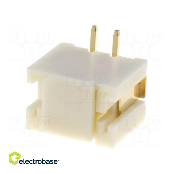 Socket | wire-board | male | 2mm | PIN: 2 | SMT | 1A | tinned | -25÷85°C | 100V image 1