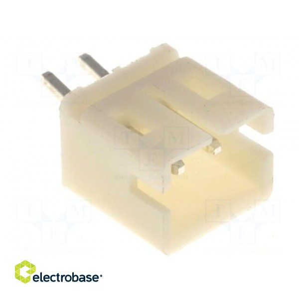 Socket | wire-board | male | 2mm | PIN: 2 | THT | 1A | tinned | -25÷85°C | 100V image 1