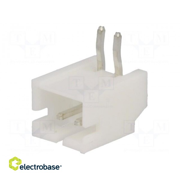 Socket | wire-board | male | 2mm | PIN: 2 | THT | 1A | tinned | -25÷85°C | 100V image 1