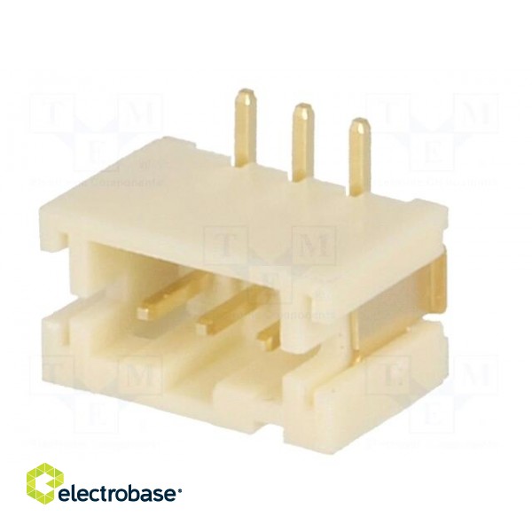Socket | wire-board | male | 2mm | PIN: 3 | SMT | 1A | tinned | -25÷85°C | 100V image 2