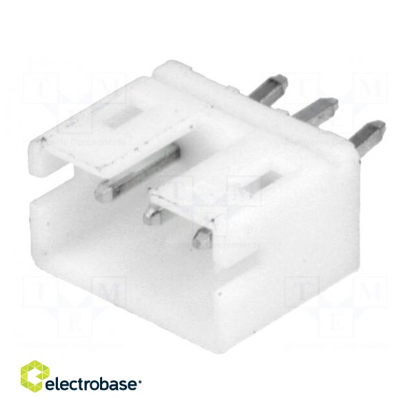 Socket | wire-board | male | 2mm | PIN: 3 | THT | 1A | tinned | -25÷85°C | 100V image 1