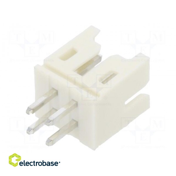 Socket | wire-board | male | 2mm | PIN: 4 | THT | 100V | 2A | straight image 2