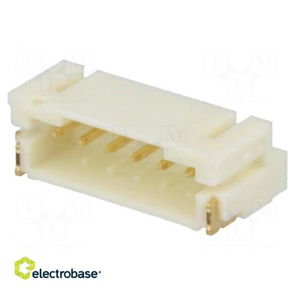 Socket | wire-board | male | 2mm | PIN: 6 | SMT | 1A | tinned | -25÷85°C | 100V фото 1