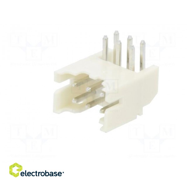 Socket | wire-board | male | 2mm | PIN: 6 | THT | 100V | 2A | angled image 2