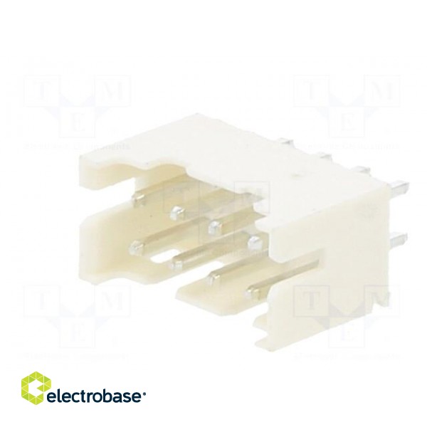 Socket | wire-board | male | 2mm | PIN: 8 | THT | 100V | 2A | straight image 2