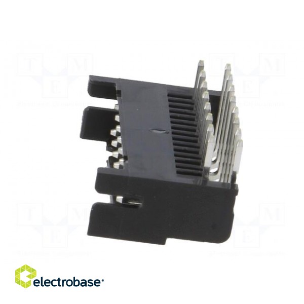 Socket | wire-board | female | DF11 | 2mm | PIN: 16 | THT | on PCBs | tinned фото 3