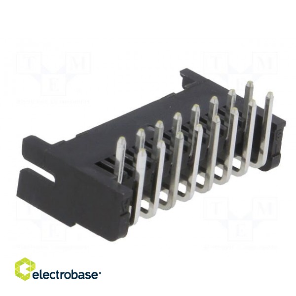 Socket | wire-board | female | DF11 | 2mm | PIN: 16 | THT | on PCBs | tinned paveikslėlis 4