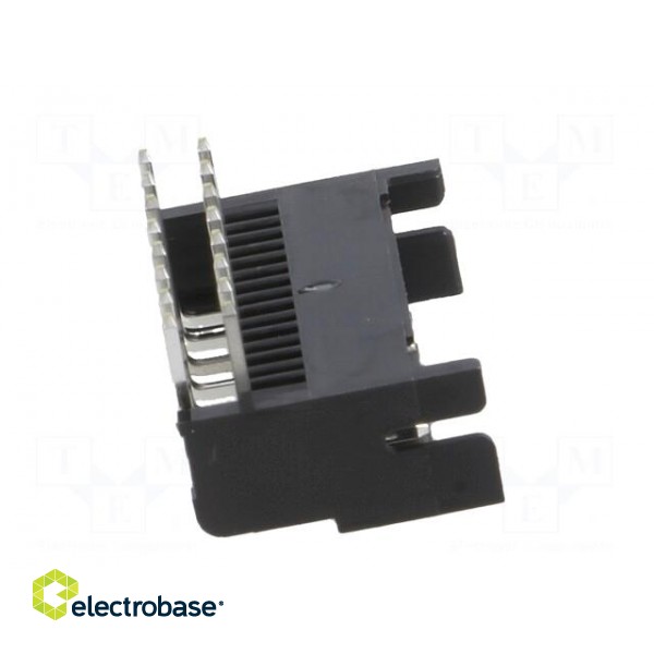 Socket | wire-board | female | DF11 | 2mm | PIN: 16 | THT | on PCBs | tinned paveikslėlis 7