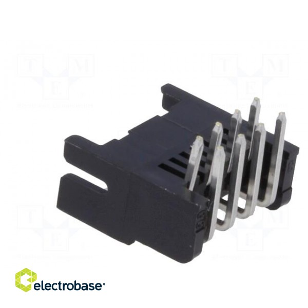 Socket | PCB-cable/PCB | male | DF11 | 2mm | PIN: 8 | THT | on PCBs | tinned paveikslėlis 4