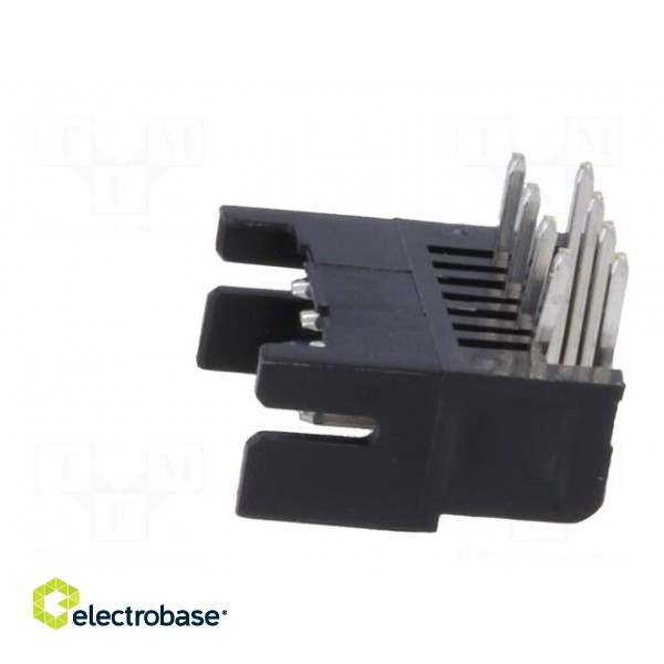 Socket | PCB-cable/PCB | male | DF11 | 2mm | PIN: 8 | THT | on PCBs | tinned paveikslėlis 3