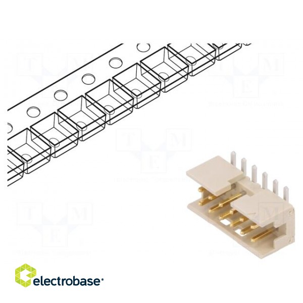 Socket | wire-board | male | Minitek | 2mm | PIN: 12 | SMT | on PCBs | 2A фото 1