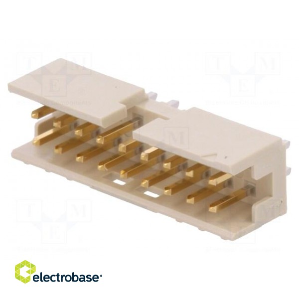 Socket | wire-board | male | Minitek | 2mm | PIN: 18 | THT | on PCBs | 2A paveikslėlis 1