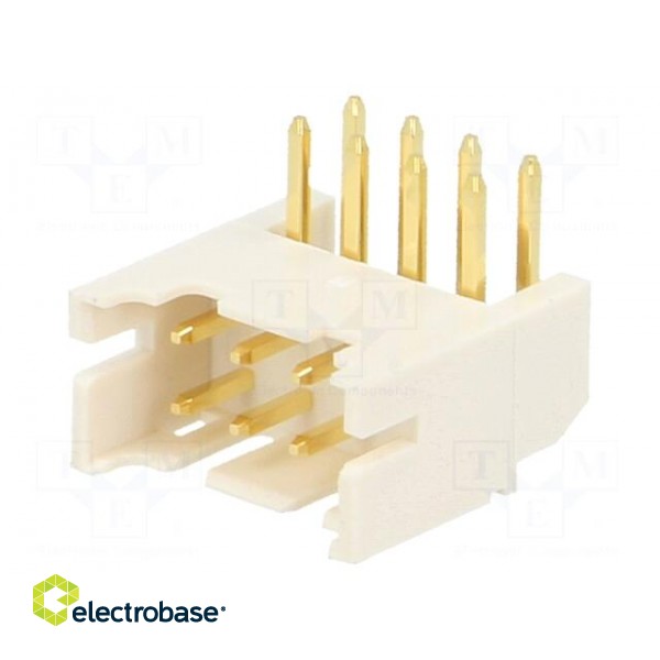 Socket | wire-board | male | PHD | 2mm | PIN: 8 | THT | gold flash фото 1