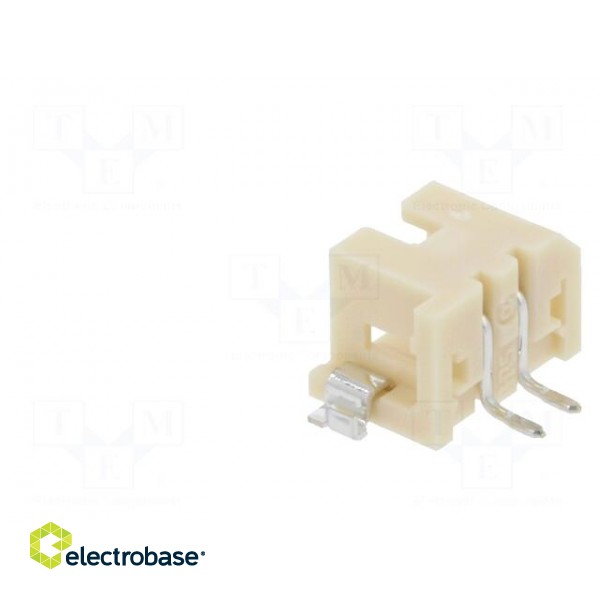 Socket | wire-wire/PCB | male | DF3 | 2mm | PIN: 2 | SMT | on PCBs | tinned фото 4