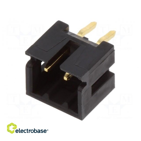 Socket | wire-wire/PCB | male | DF3 | 2mm | PIN: 2 | THT | on PCBs | straight