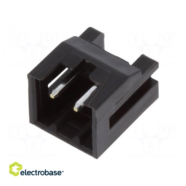 Socket | wire-wire/PCB | male | DF3 | 2mm | PIN: 2 | THT | on PCBs | tinned image 1