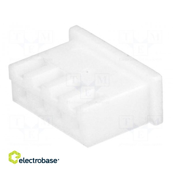 Wire-board | plug | female | XH | 2.5mm | PIN: 4 | w/o contacts | for cable image 1