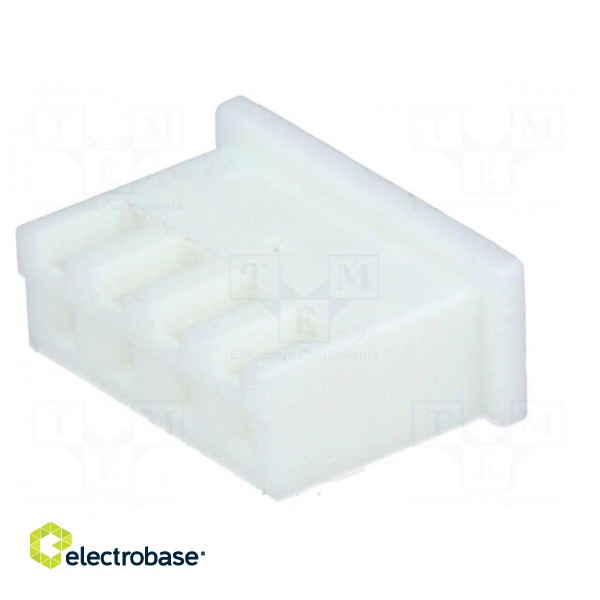 Wire-board | plug | female | XH | 2.5mm | PIN: 4 | w/o contacts | for cable фото 2