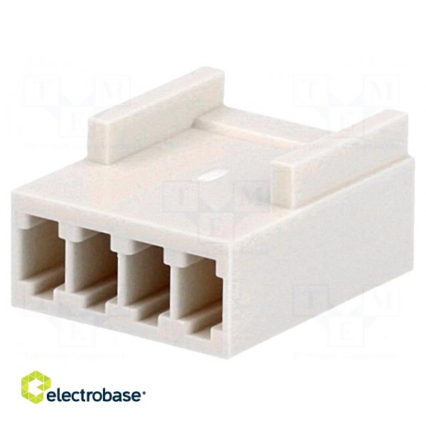 Plug | wire-board | female | KK | 2.5mm | PIN: 4 | w/o contacts | for cable image 1