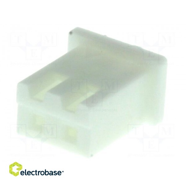 Wire-board | plug | female | XH | 2.5mm | PIN: 2 | w/o contacts | for cable image 1