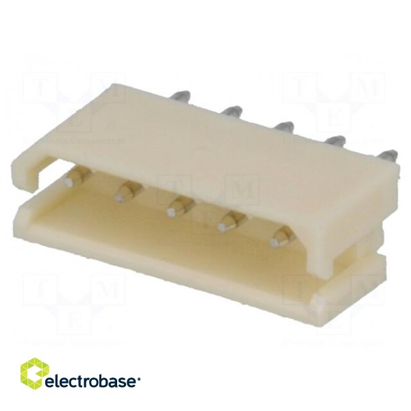 Wire-board | socket | male | A2506 | 2.5mm | PIN: 5 | THT | 250V | 3A | tinned image 1