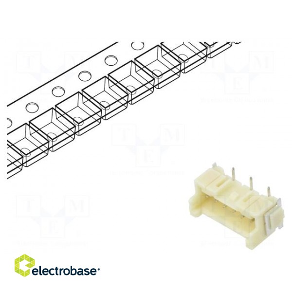 Socket | wire-board | male | XA | 2.5mm | PIN: 6 | SMT | 250V | 3A | -25÷85°C фото 1