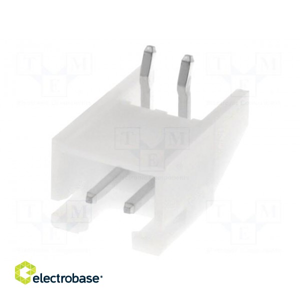 Wire-board | socket | male | XH | 2.5mm | PIN: 2 | THT | 250V | 3A | -25÷85°C image 1
