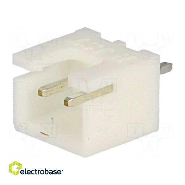 Socket | wire-board | male | XH | 2.5mm | PIN: 2 | THT | 250V | 3A | -25÷85°C image 1