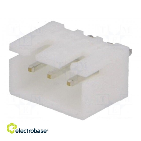 Wire-board | socket | male | XH | 2.5mm | PIN: 3 | THT | 250V | 3A | -25÷85°C image 1