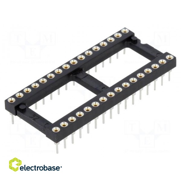 16+16 Pos. Female DIL Vertical Throughboard IC Socket