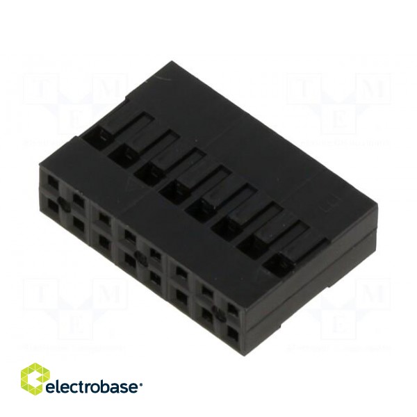 Connector: pin strips | plug | female | 2.54mm | PIN: 16 | w/o contacts image 1