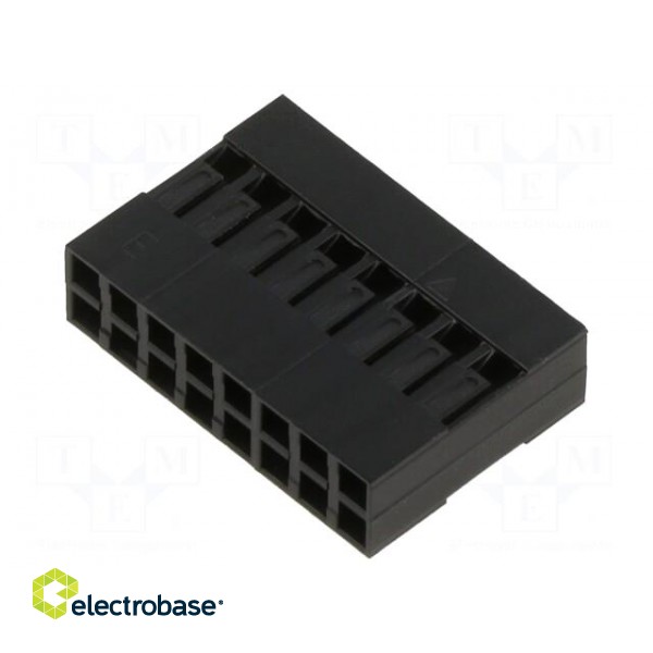 Connector: pin strips | plug | female | 2.54mm | PIN: 16 | w/o contacts image 2