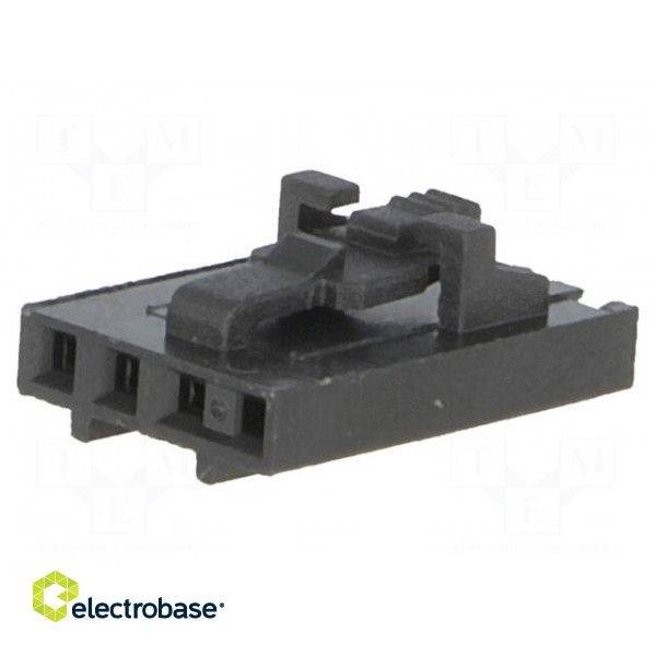 Plug | wire-board | female | 2.54mm | PIN: 4 | w/o contacts | for cable image 1